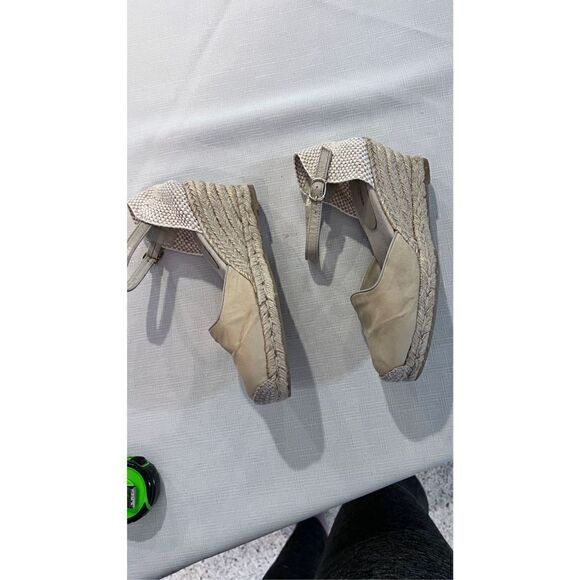 IISE JACOBSEN TAN ESPADRILLES WEDGE HEELS WOMENS SIZE 7 - Picture 7 of 13